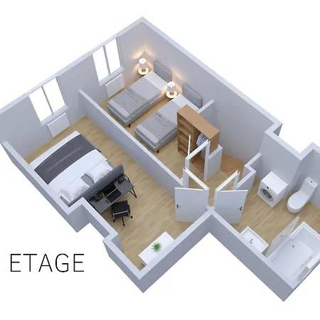 Le Double Pirou - 2 Duplex Climatises - Groupes *